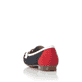 Blaue Rieker Damen Loafer 40065-14 mit der schmalen Passform E 1/2. Schuh von hinten.