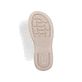 Beige Rieker Damen Pantoletten V3089-62 mit Gummizug sowie ultraleichter Sohle. Schuh Laufsohle.