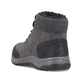 Holzbraune Rieker Herren Schnürstiefel 03640-25 mit einem Reißverschluss. Schuh von oben.