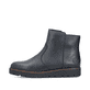 Atlantikblaue Rieker Damen Kurzstiefel 44965-14 mit einem Reißverschluss. Schuh Außenseite.