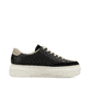 Schwarze Rieker Damen Sneaker Low M1912-00 mit einem Reißverschluss. Schuh Innenseite.