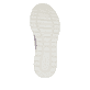 Mehrfarbige Rieker Damen Slipper M6081-90 mit floralem Muster sowie Gummizug. Schuh Laufsohle.
