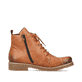 Karamellbraune Rieker Damen Schnürstiefel 73501-24 mit Schnürung und Reißverschluss. Schuh Innenseite