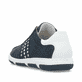 Blaue Rieker Damen Schnürschuhe 42408-14 mit der Extraweite H. Schuh von hinten.