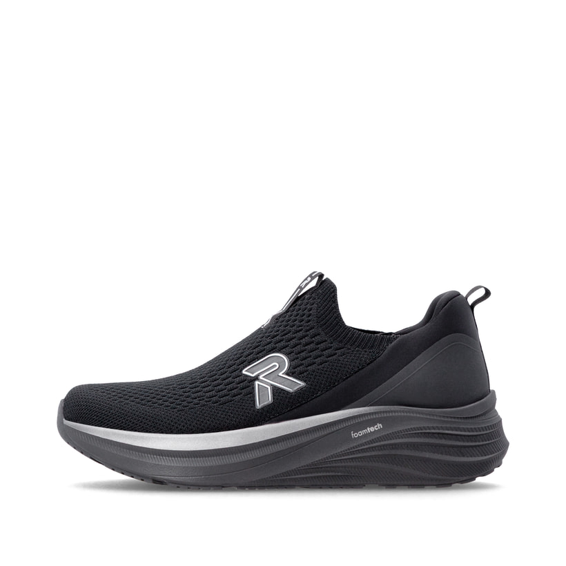 Schwarze Rieker Sport Herren Sneaker Low U4100-02. Schuh Außenseite.