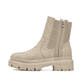 Beige Rieker Damen Chelsea Boots Y9373-62 mit Reißverschluss sowie einer Profilsohle. Schuh Außenseite