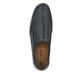 Blaue Rieker Herren Slipper 08868-15 mit Elastikeinsatz sowie Löcheroptik. Schuh von oben.