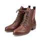 Karamellbraune Rieker Damen Stiefeletten Y0784-22 mit Reißverschluss sowie Blockabsatz. Schuh Innenseite