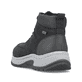 Schwarze Rieker Herren Schnürstiefel 11020-00 mit wasserabweisender TEX-Membran. Schuh von hinten.