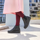 Schwarze Rieker Damen Chelsea Boots Y6151-00 getragen
