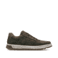 Baskets basses Rieker vertes pour homme 37029-52 avec fermeture éclair. Chaussure vue de l'arrière.