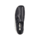 Schwarze Rieker Damen Slipper L1751-00 mit einem Gummizug. Schuh von oben.