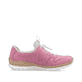 Rosane Rieker Damen Slipper N42G0-31 mit Deko-Reißverschluss sowie Gummizug. Schuh Innenseite.