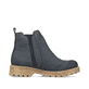 Atlantikblaue Rieker Damen Chelsea Boots 73250-14 mit einem Reißverschluss. Schuh Innenseite.