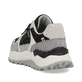Schwarze Rieker Herren Sneaker Low U1300-00 mit einer Schnürung. Schuh von hinten.