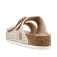 Schwarze Rieker Keilsandaletten 69289-00 mit Elastikeinsatz sowie Extraweite H. Schuh Außenseite gespiegelt.