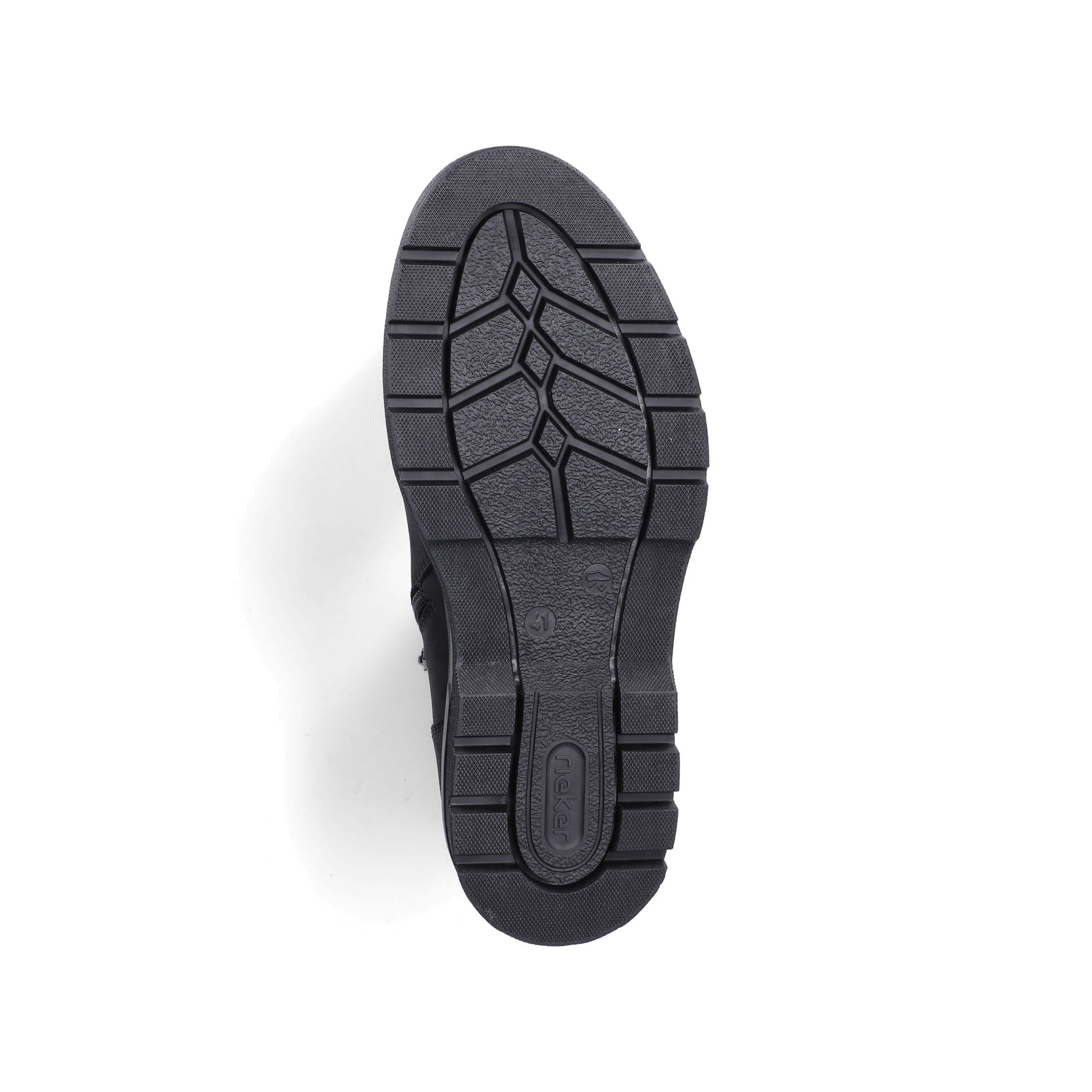 Schwarze Rieker Herren Chelsea Boots F7051-00 aus Rauleder mit Reißverschluss. Schuh Laufsohle.