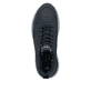 Dunkelblau-schwarze Rieker Herren Schnürstiefel 06003-14 mit Reißverschluss. Schuh von oben.