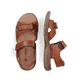 Braune Rieker Herren Sandalen 21461-24 mit einem Klettverschluss. Schuh von oben, liegend.