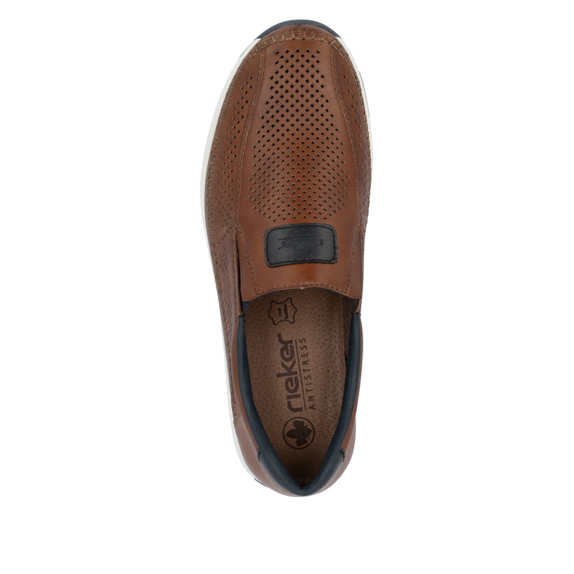 Mocassin Rieker Homme B9057 – Noir, Confort Extra Large, Collection Automne-hiver, Style Décontracté