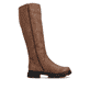 Zimtfarbene Rieker Damen Hochschaftstiefel Y7190-24 mit einem Reißverschluss. Schuh Innenseite.