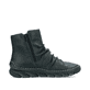 Grüne Rieker Damen Kurzstiefel 55052-54 mit geraffter Optik sowie Reißverschluss. Schuh Innenseite.