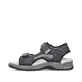 Schwarze Rieker Herren Trekkingsandalen 26952-00 mit einem Klettverschluss. Schuh Außenseite.