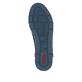 Blaue Rieker Ballerinas L3053-14 mit Gummizug sowie herausnehmbarer Einlegesohle. Schuh Laufsohle.