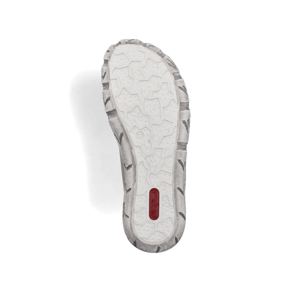 Mehrfarbige Rieker Damen Pantoletten V5170-90 mit schockabsorbierender Sohle. Schuh Laufsohle.