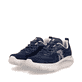 Blaue Rieker Sport Damen Sneaker Low W4401-15. Schuhpaar seitlich schräg.
