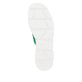 Grüne Rieker Damen Pantoletten W1551-52 mit ultra leichter und flexibler Sohle. Schuh Laufsohle.