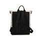 Rieker Rucksack H1426-60 in Beige mit Cord-Optik, Innenfach, Reißverschluss und Handyfach. Rückseite.