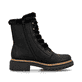 Königsblaue Rieker Damen Biker Boots 72621-14 mit Schnürung und Reißverschluss. Schuh Innenseite