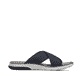 Blaue Rieker Herren Pantoletten 25250-14 mit der Komfortweite G. Schuh Innenseite.