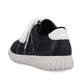 Marineblaue Rieker Damen Schnürschuhe N0910-14 mit Ziernähten. Schuh von hinten.