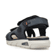 Blaue Rieker Herren Trekkingsandalen 29151-14 mit Rieker Air Sohlenfenster. Schuh von hinten.