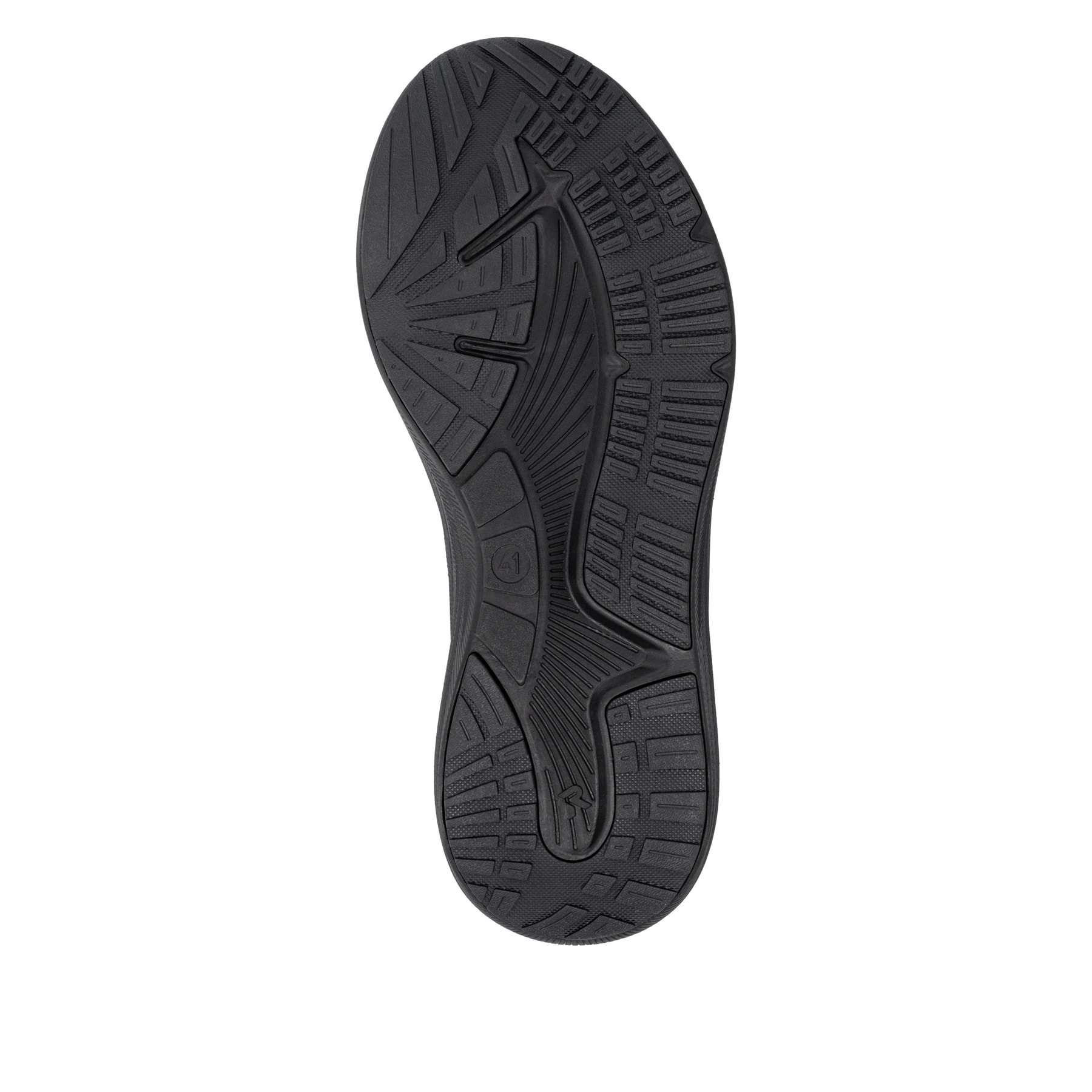 Schwarze Rieker Sport Herren Sneaker Low U4100-02. Schuh Laufsohle.
