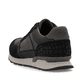 Schwarze Rieker Herren Sneaker Low U0313-00 aus Rauleder mit einer Schnürung. Schuh von hinten.