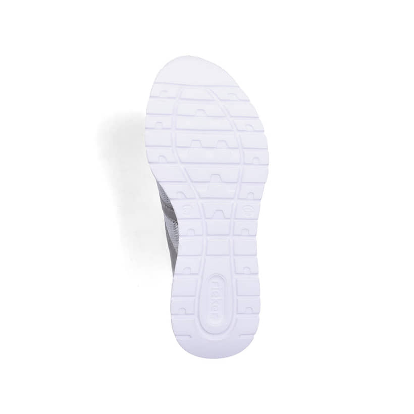 Graue Rieker Damen Sneaker Low M6061-40 mit einem Gummizug sowie Komfortweite G. Schuh Laufsohle.
