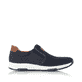 Blaue Rieker Herren Slipper B3450-14 mit einem Gummizug sowie der Extraweite H. Schuh Innenseite.