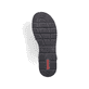 Schwarze Rieker Keilsandaletten V3964-02 mit einem Klettverschluss. Schuh Laufsohle.