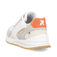 Weiße Rieker Damen Sneaker Low W2400-80 mit einer Schnürung. Schuh von hinten.