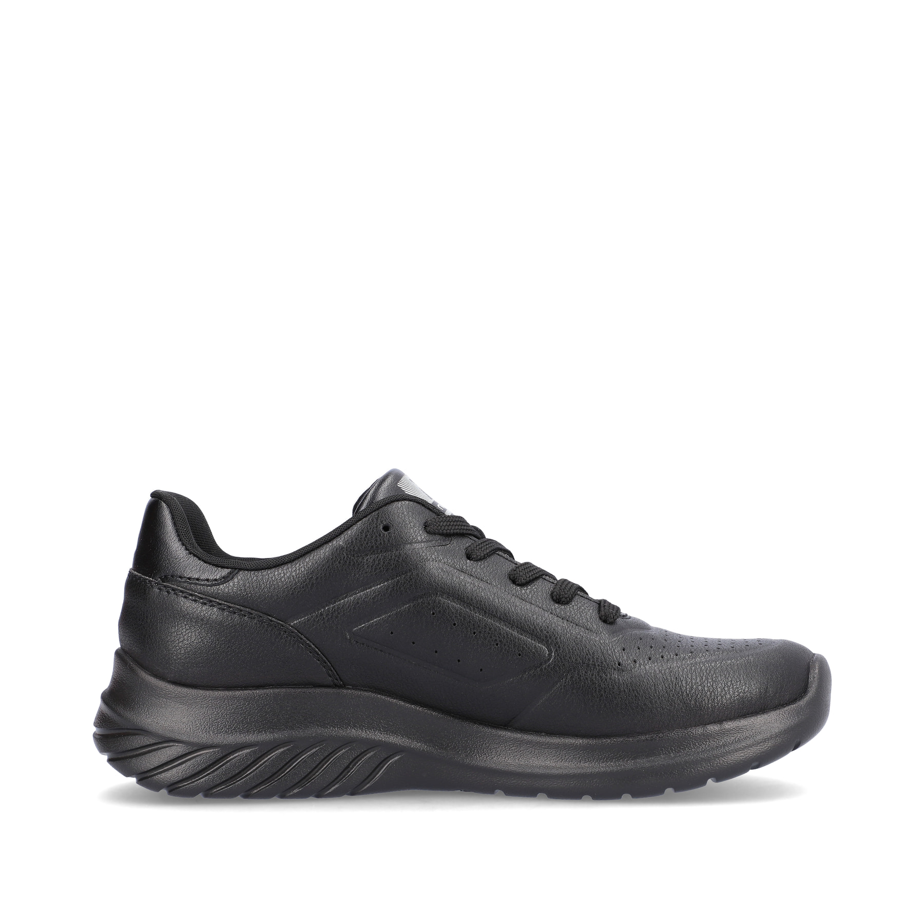 Schwarze Rieker Herren Sneaker Low U0501-00 mit ultra leichter Sohle. Schuh Innenseite.