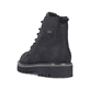 Schwarze Rieker Herren Schnürstiefel 30424-00 aus Rauleder. Schuh von hinten.