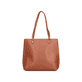 Rieker Shopper H1529-22 in Beige mit Innenfach, Reißverschluss und Handyfach. Rückseite.