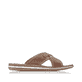 Braune Rieker Herren Pantoletten 21061-25 mit der Komfortweite G. Schuh Innenseite.