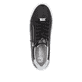 Schwarze Rieker Damen Sneaker Low W2605-00 mit einem Reißverschluss. Schuh von oben.