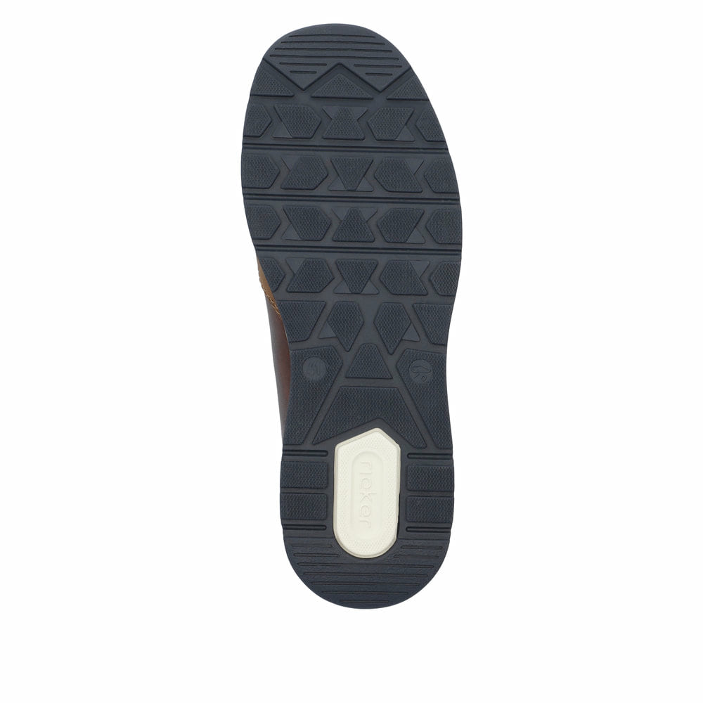 Braune Rieker Herren Sneaker Low B0701-24 mit einem Reißverschluss. Schuh Laufsohle.