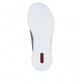 Blaue Rieker Damen Slipper N42G0-14 mit Deko-Reißverschluss sowie einem Gummizug. Schuh Laufsohle.