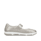 Beige Rieker Ballerinas 42455-60 mit einem Klettverschluss sowie Extraweite H. Schuh Innenseite.